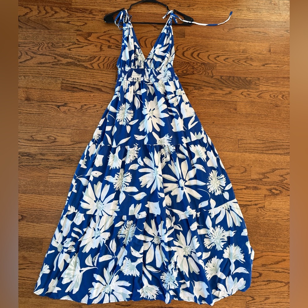Patrons of Peace Blue and White Floral Dress